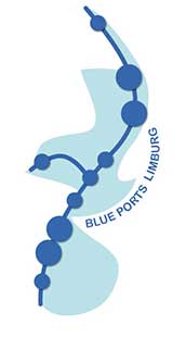 Map of Blue Ports in Limburg, The Netherlands