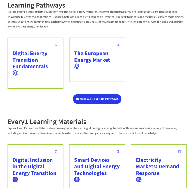 learning pathways: Digital Energy Transformation Fundamentals, the European Energy Market