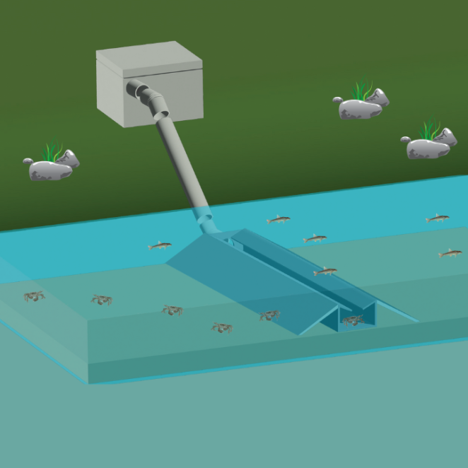 Illustration of the crab trap