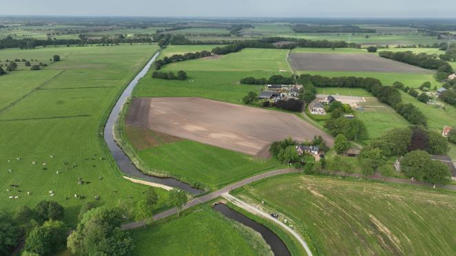 drone image Masloot Eelderdiep - bunnerveen