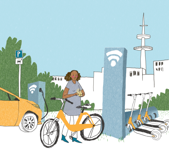 Illustration_Mobility Hub_sky hellblau