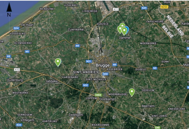 Map over Brygge area