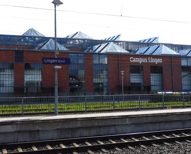 Trainstation view of the Lingen Campus