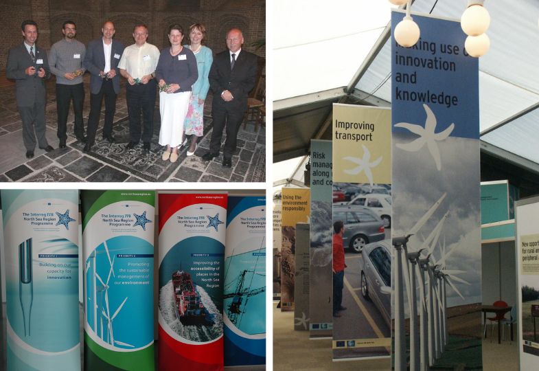 A collage showcasing the starfish in publicity materials and the Starfish Award