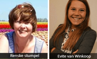 Portrait photos of Renske Stumpel and Evite van Winkoop
