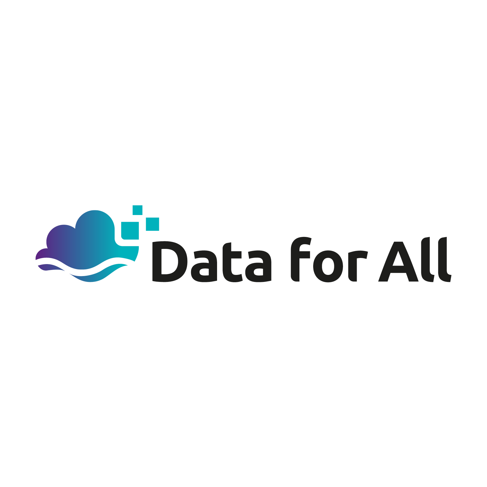 Data for All logo, representing a cloud and waves