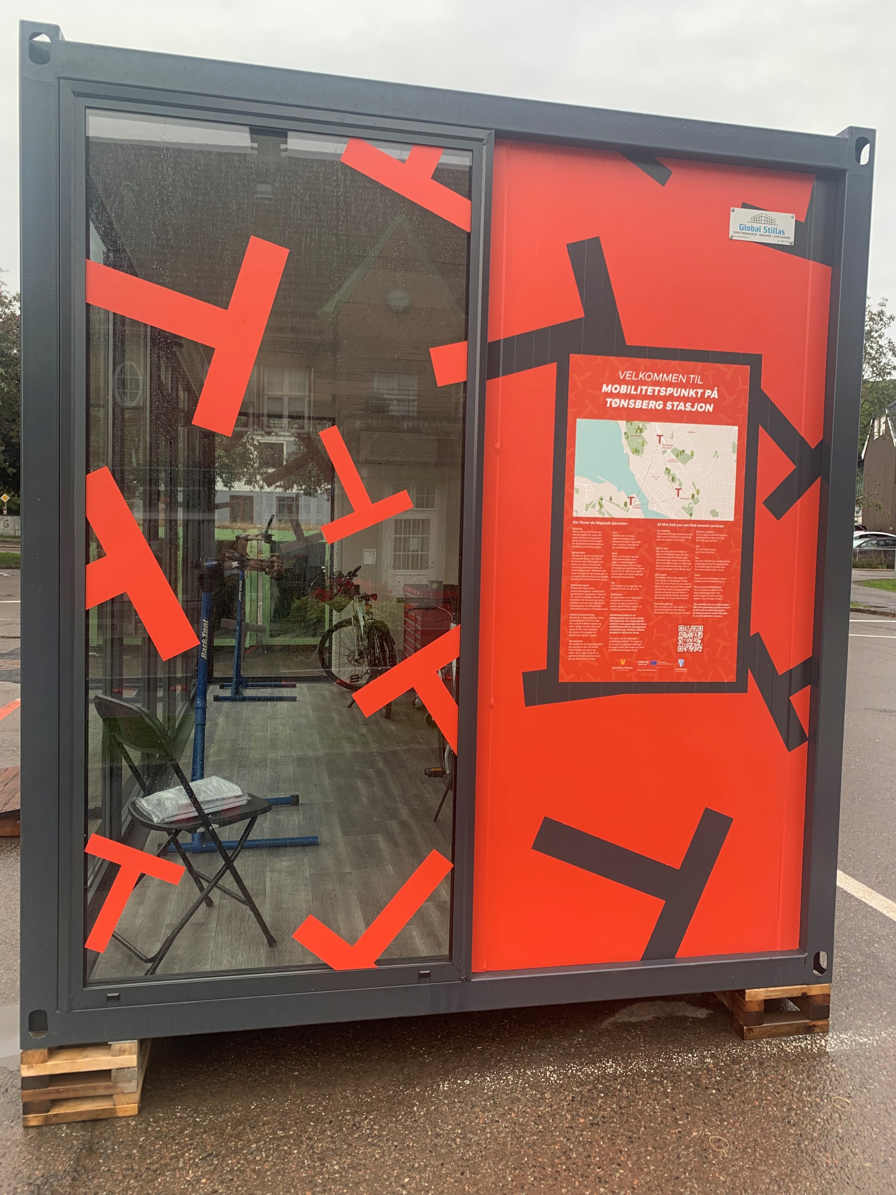 Image of the repairing spot of the shared mobility hub