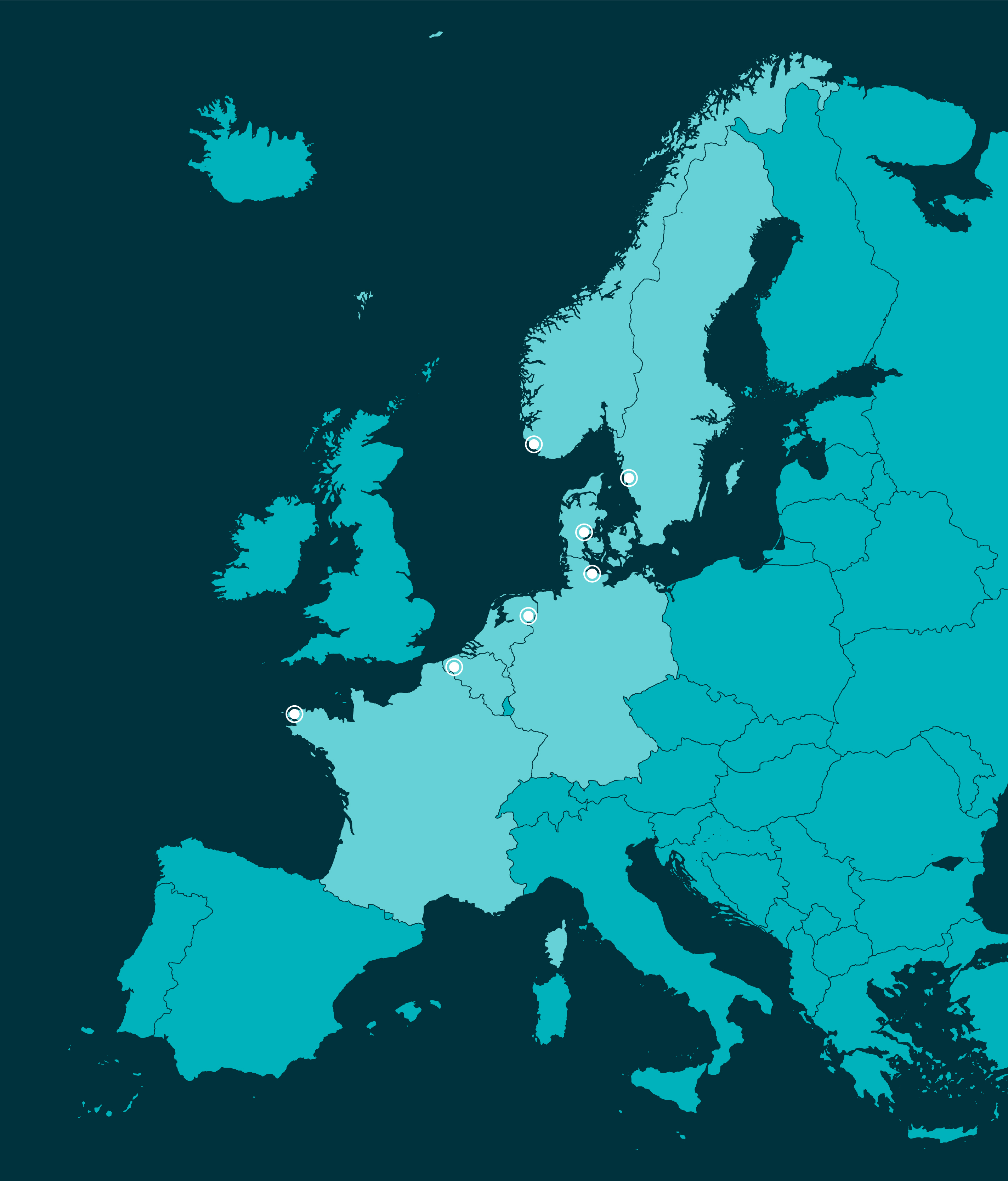 Map of the seven Data for All pilots