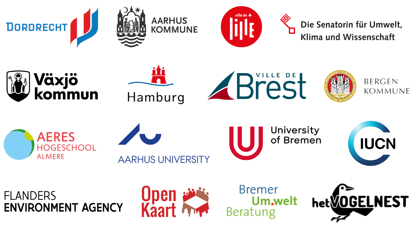 Logos of the Biodiverse Cities partnership