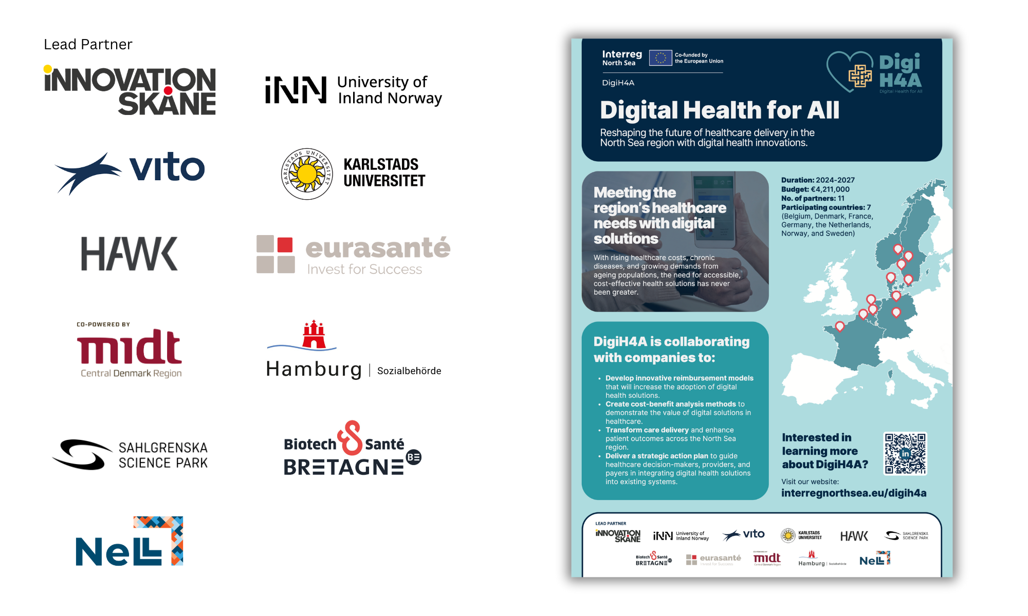 DigiH4A Partnership logos and A3 poster