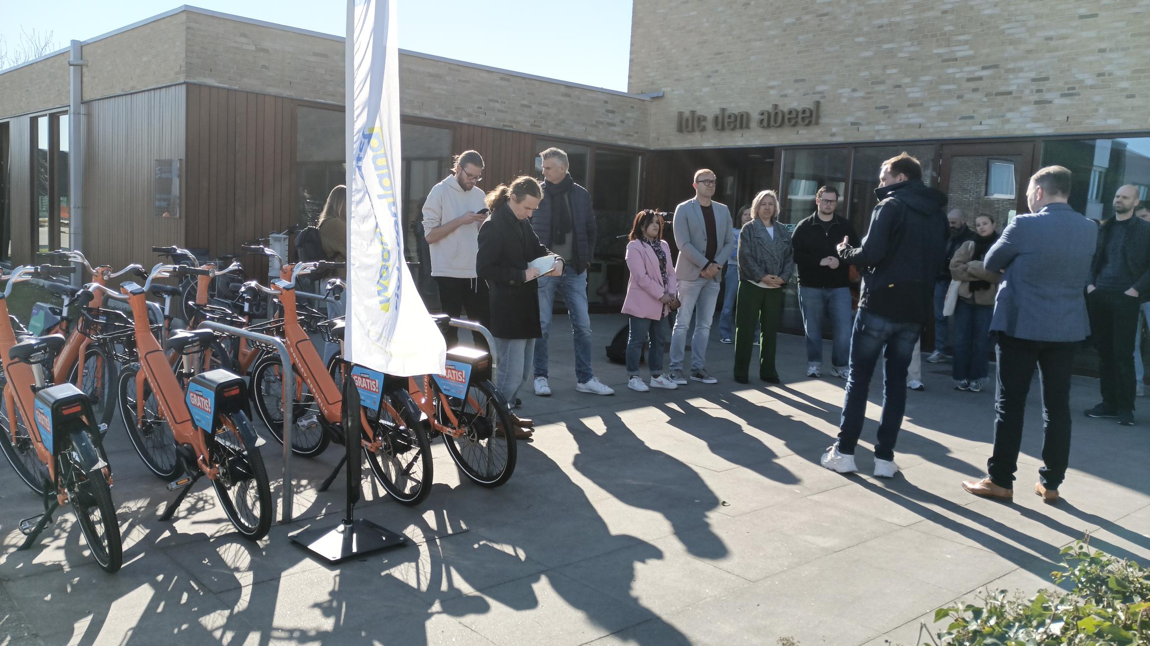 Shared bikes at X