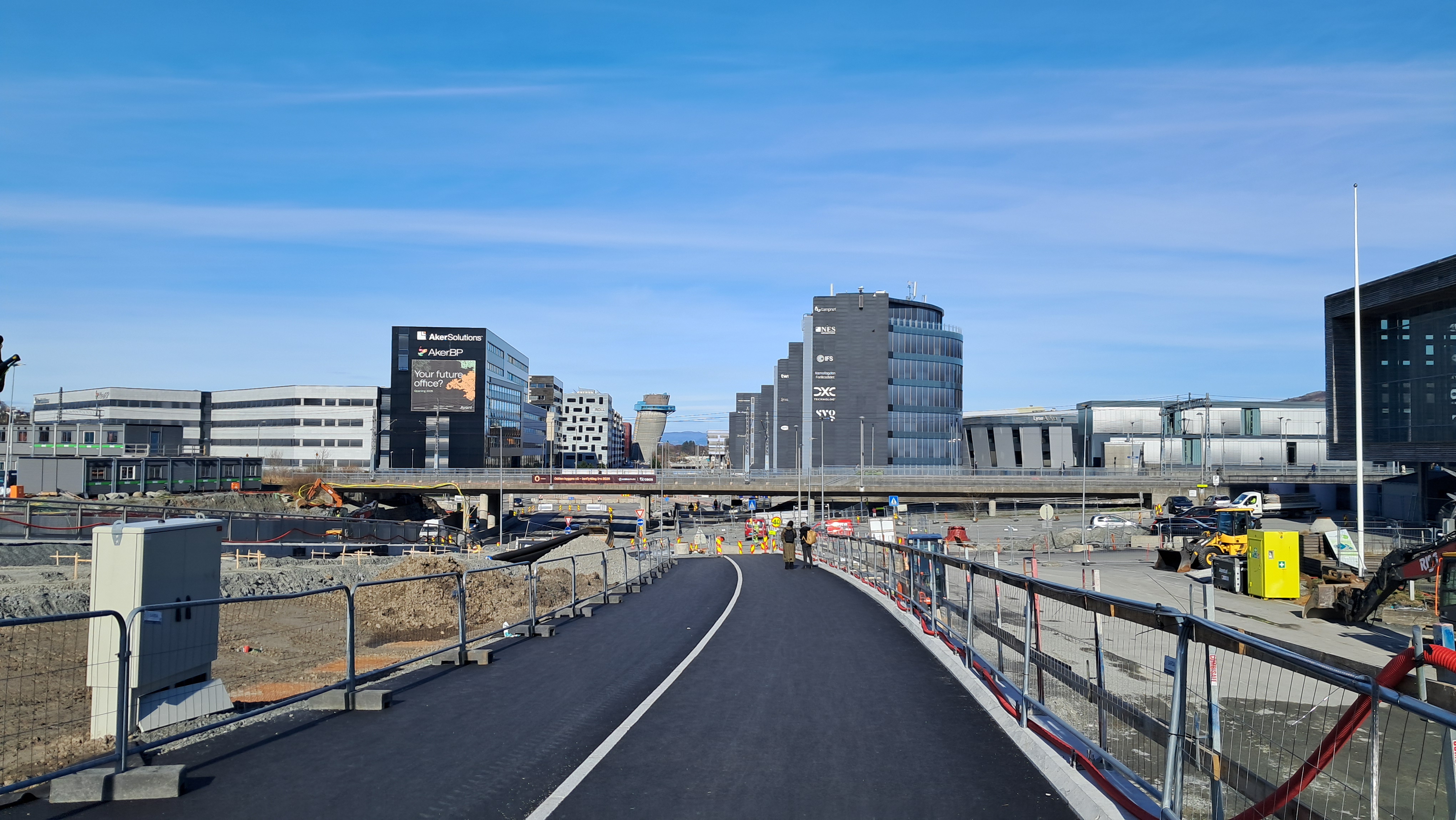 Cycle path under development