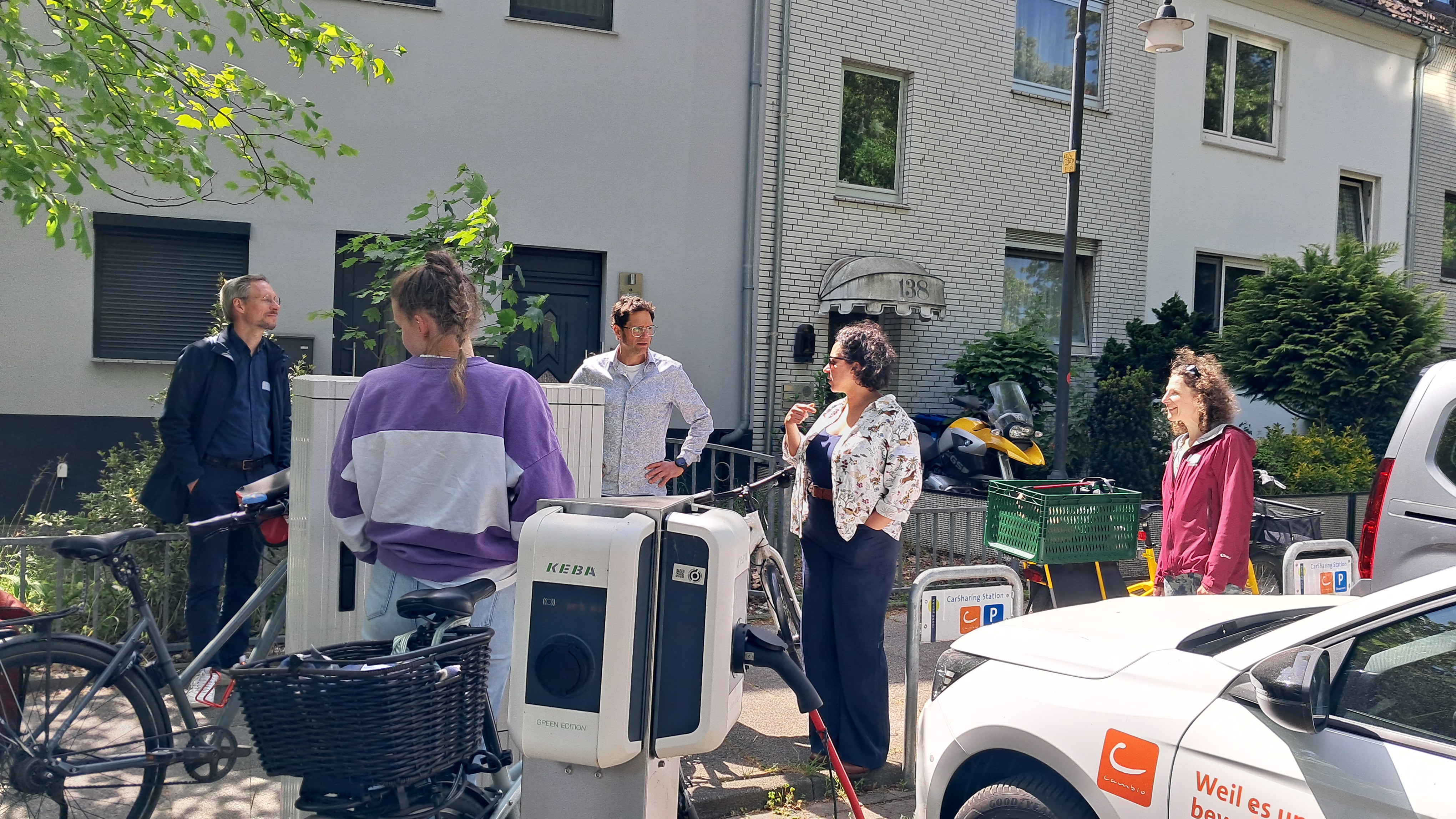 Car sharing station visit