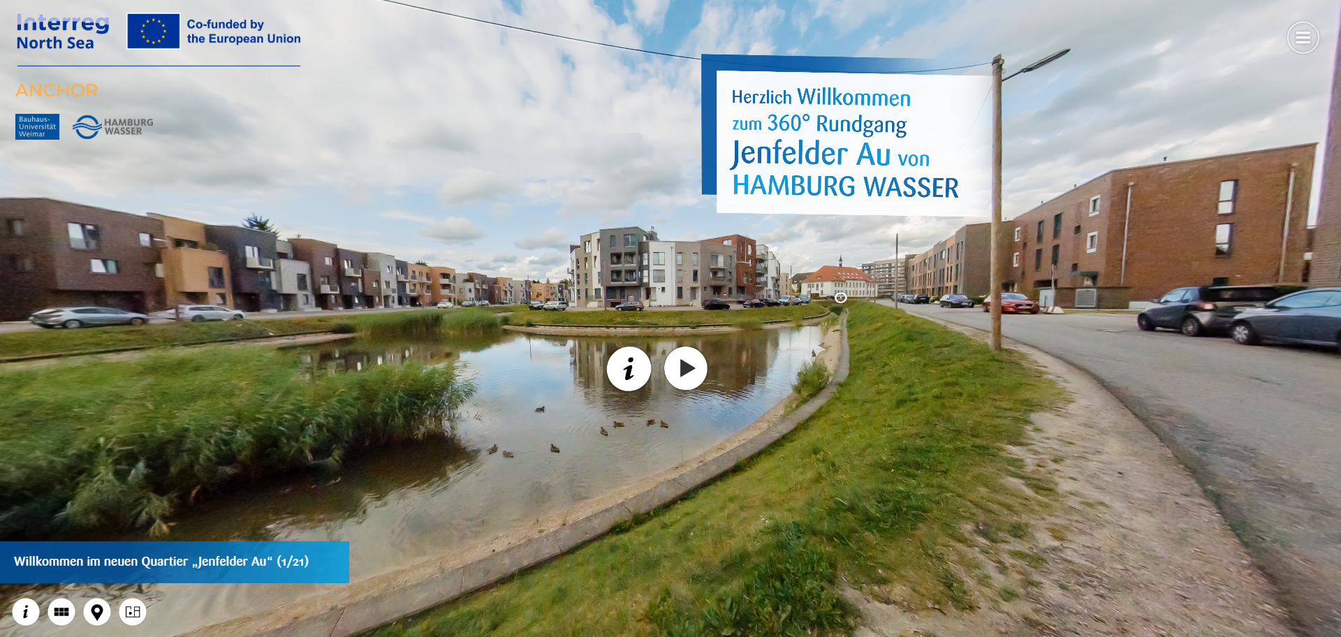 virtual tour startscreen Hamburg