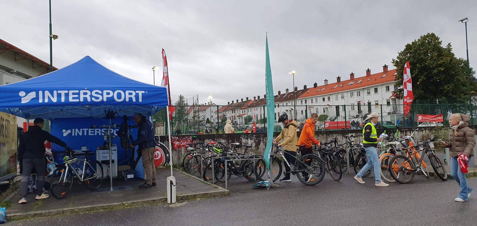 The bike fixing station at SK Brann
