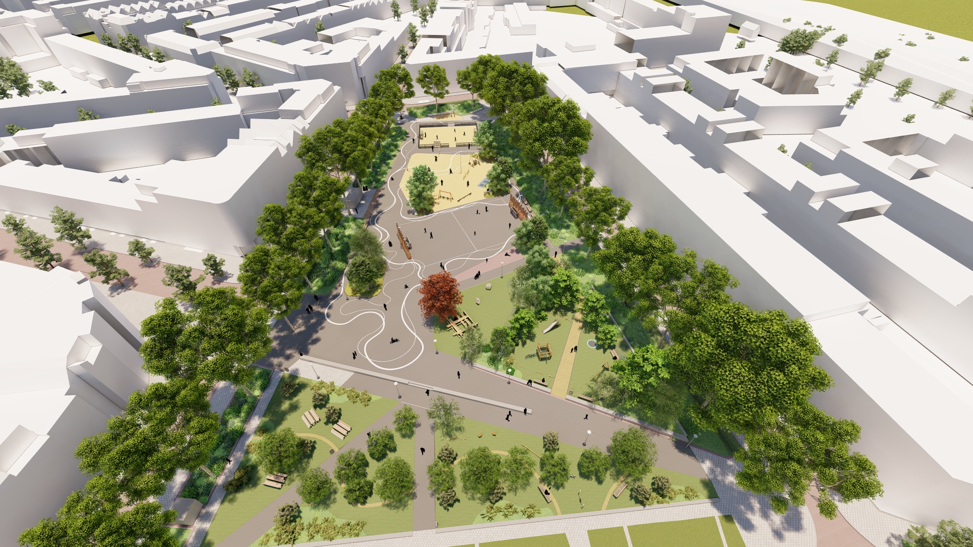 Bospolderplein after impression