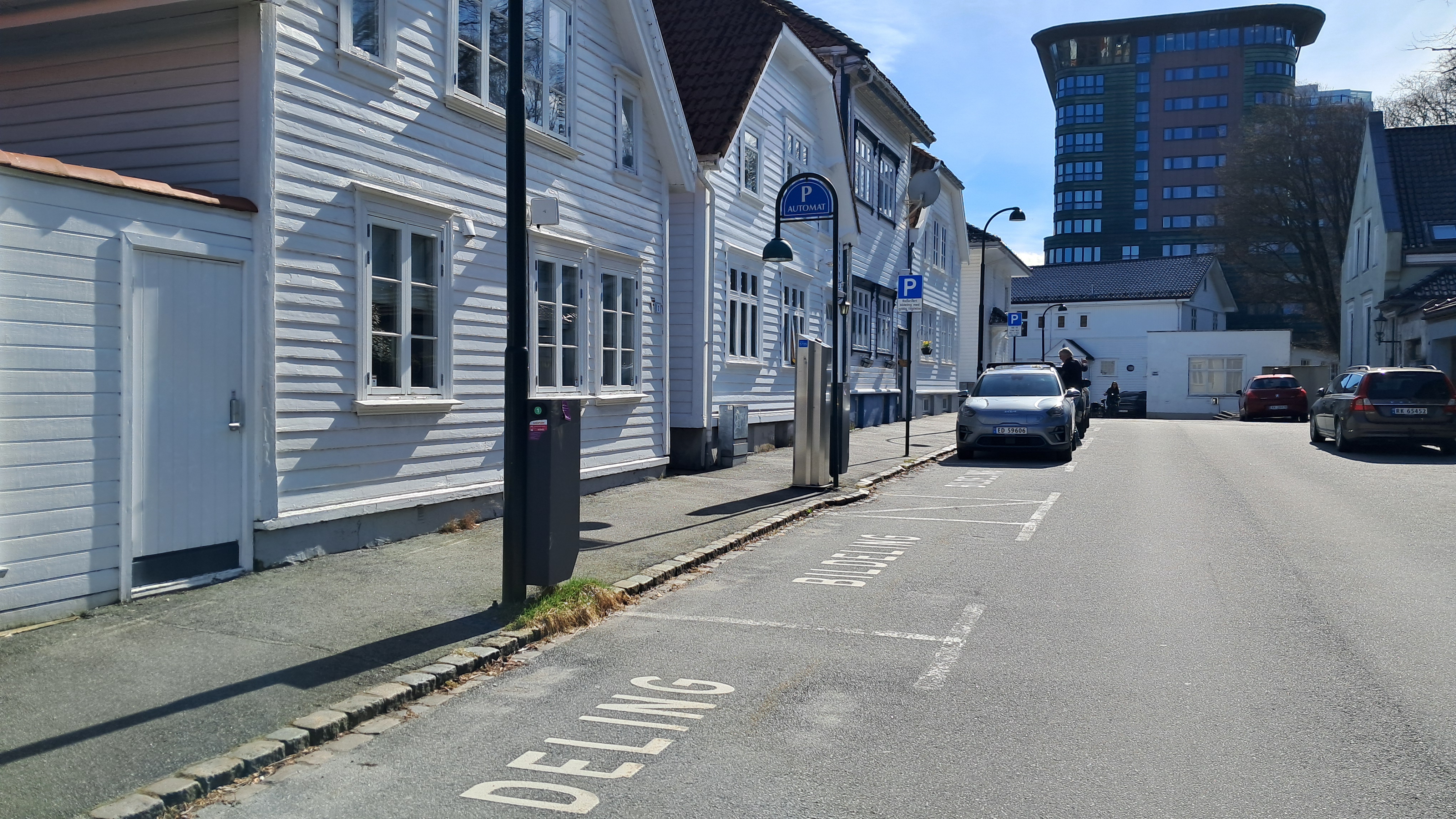 Car sharing spot in downtown Stavanger.