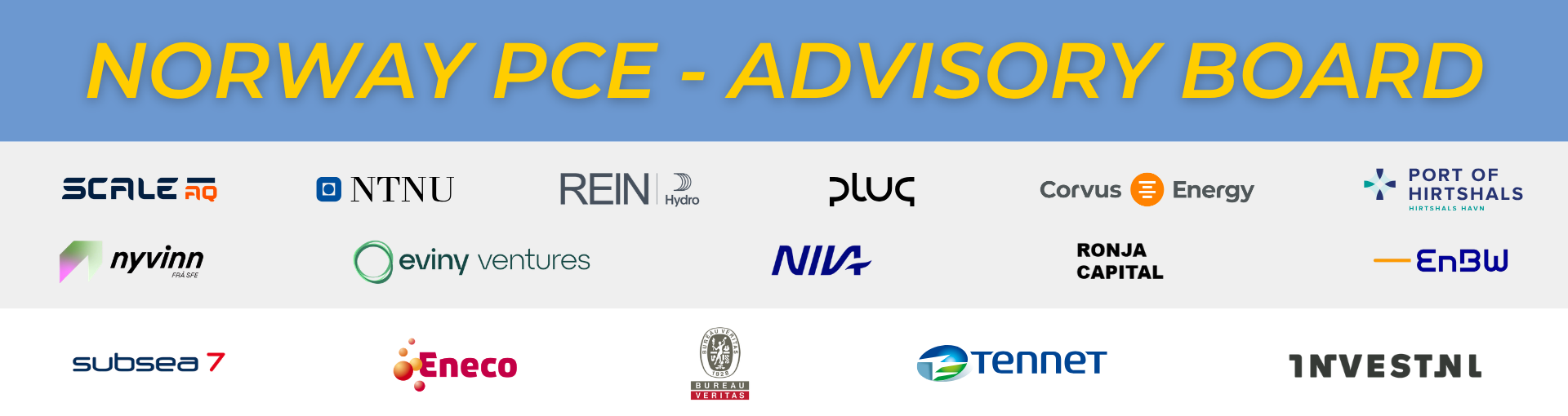 A banner with company names within the Advisory Board