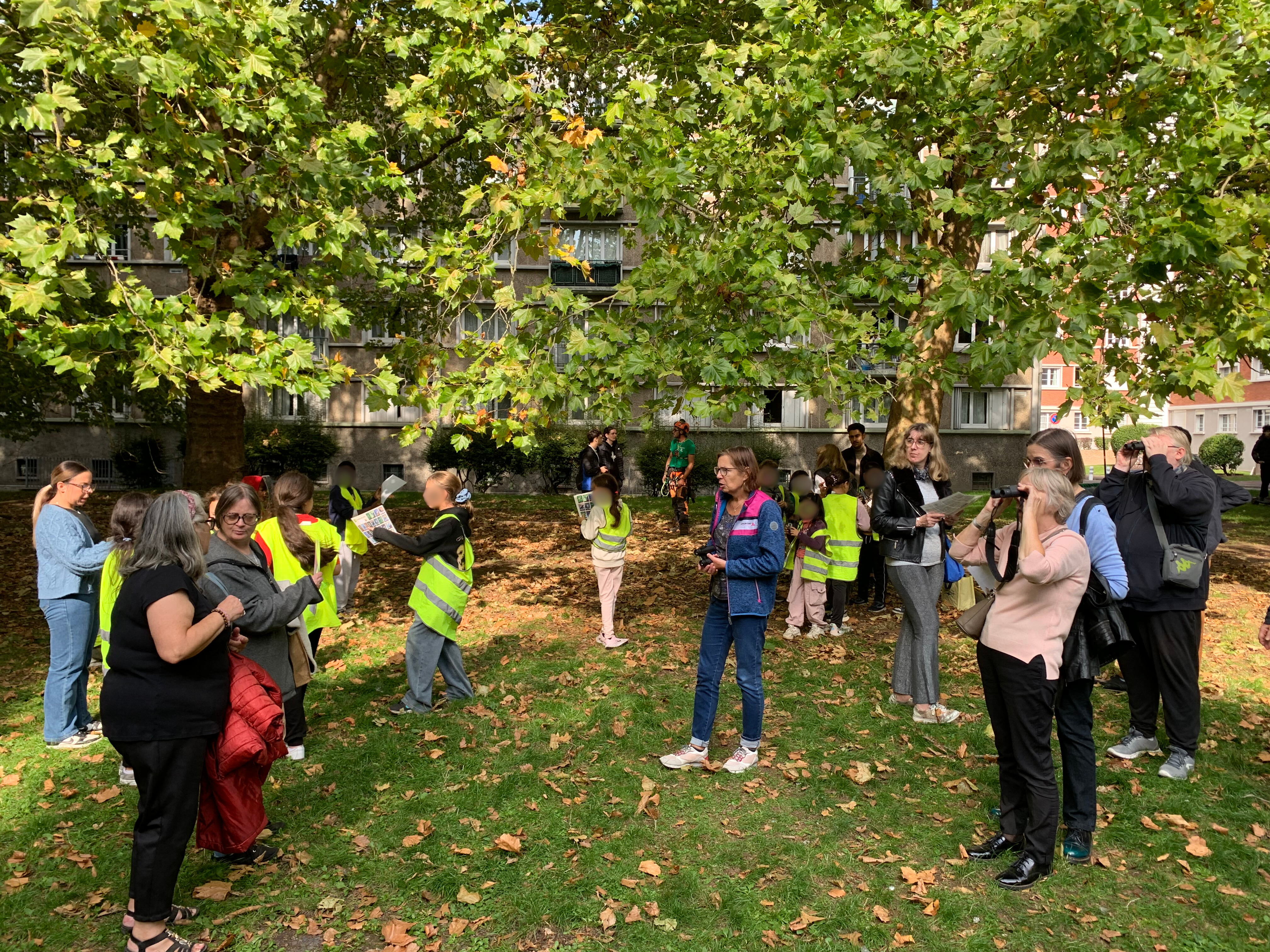 Photo of residents exploring garden