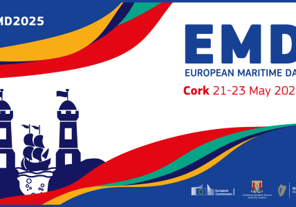 Visual advertising the European Maritime Day. 