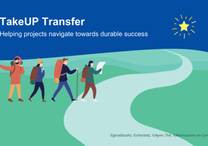 A group of travellers navigating by a map and the North Star.