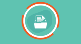 Icon showing a tray with documents. 