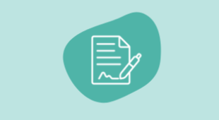 An icon showing a pen and a document.