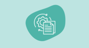 A cogwheel and a report. 