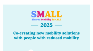 The teaser picture shows the title of the 2025 edition of the SMALL Magazine: Co-creating ne mobility solutions with people with reduced mobility