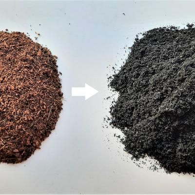 Biochar potgrond
