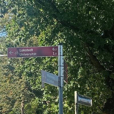 Cycle path sign