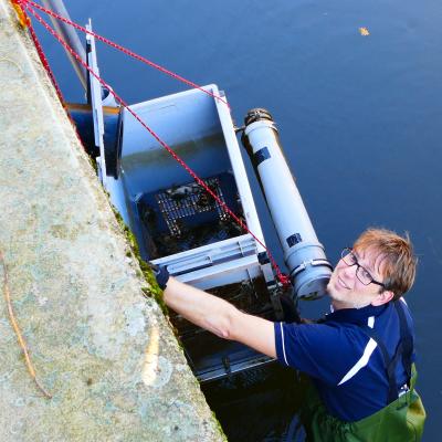Olli presenting the catch of the day