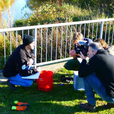 Björn being interviewed by ZDF team