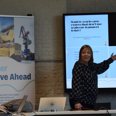 A partner is giving a presentation