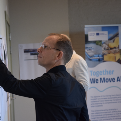 Someone is participating in a workshop