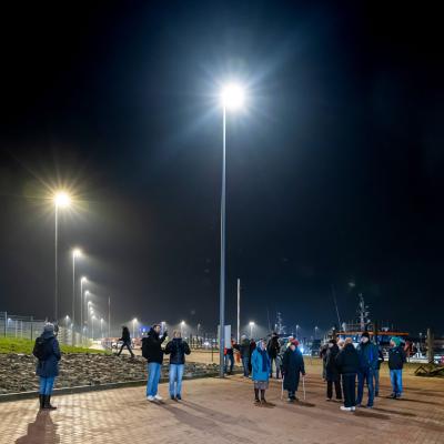 Group of participants during night walk Norddeich