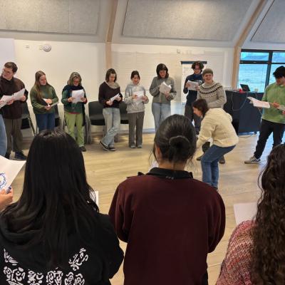 students in a circle