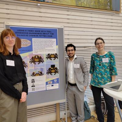 Students presents CLANCY poster