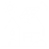 Graphic illustration of a house with a solar panel on the rooftop and a shining sun.