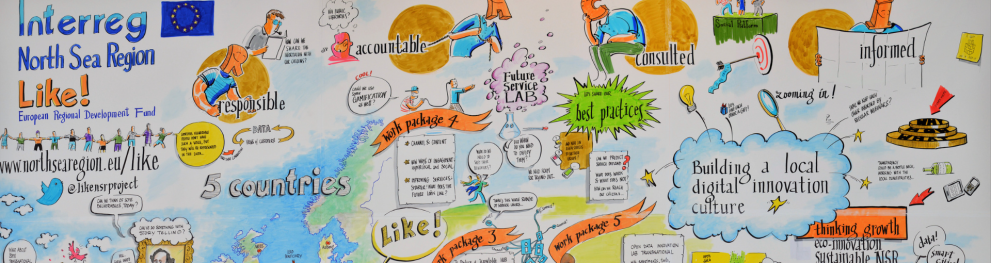 Infographic summarising a project event on digital transformation of public services