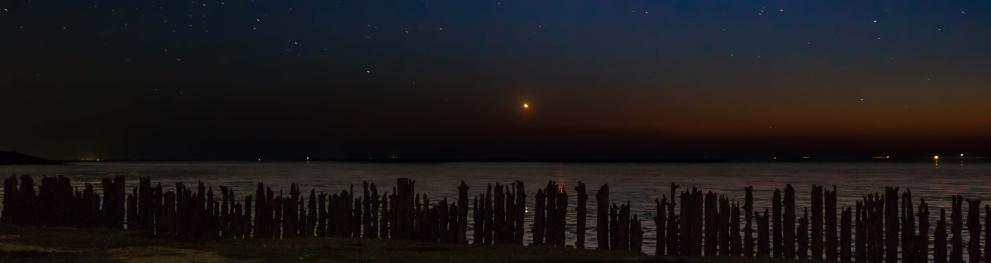 Wadden Sea at night