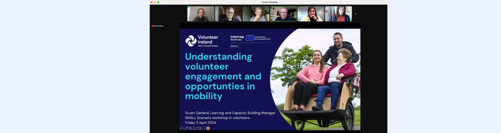 Online Zoom screenshot of volunteer workshop