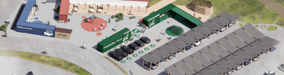 Visualisation Mobility space with testing of SSCH and electric shared cars in Fælledb