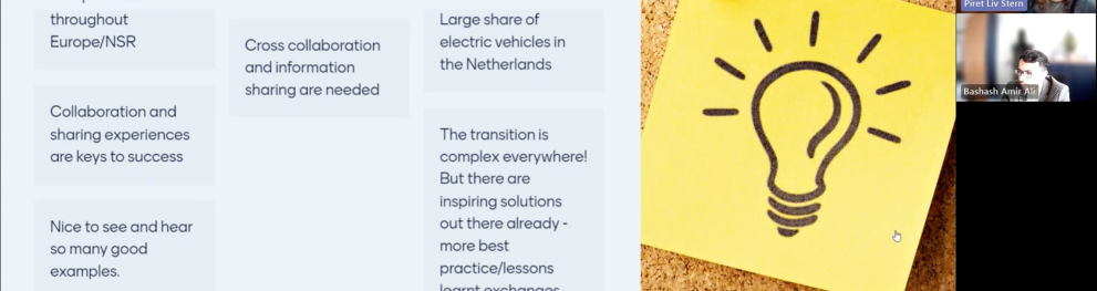 Screenshot from the SELECT workshop Electrified logistics – Demand for new services.