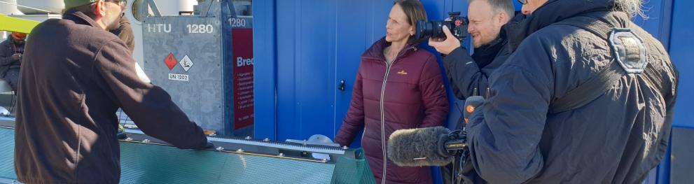 Oliver being interviewed by ZDF