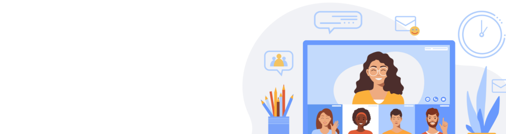 People in online meeting